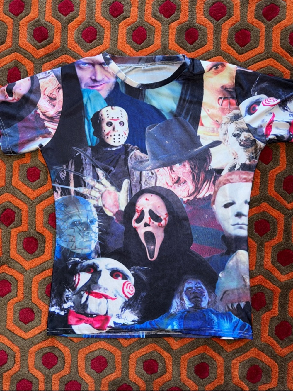 MAKE OFFER! Horror Movie Icons Graphic Tee T-shirt Jason Pinhead Freddy M/L